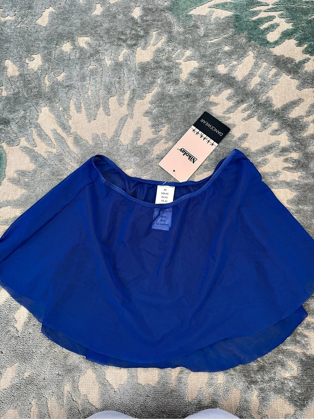 Nikolay Echo Dance Skirt Blue XS NWT Circle Skirt